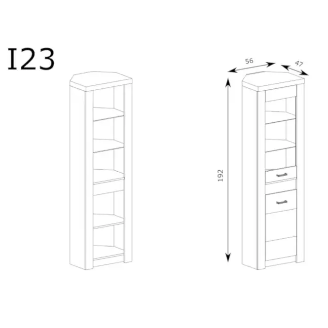 Vitrin Indianapolis I23 sötét hamu,4