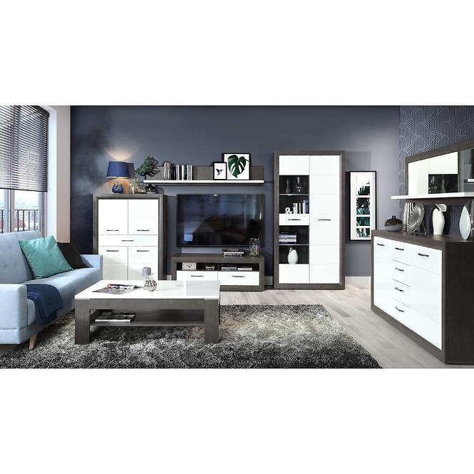 Vitrin L Lenox MRYV711L fehér fény/beton