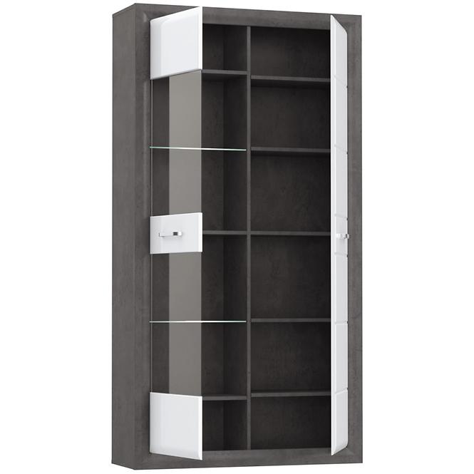 Vitrin L Lenox ENXV721L fehér fény/beton
