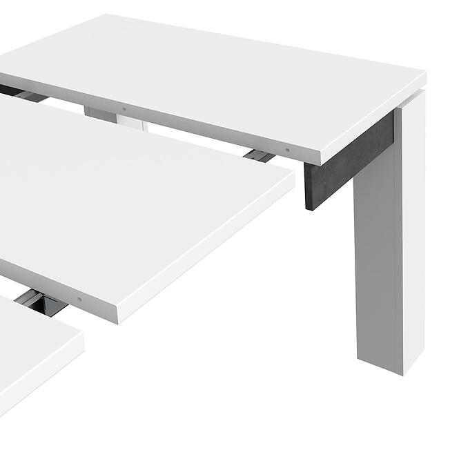 Kinyitható asztalok  Brugia/Lenox 90/180x90,4cm EST45-C639 szürke/fehér fény