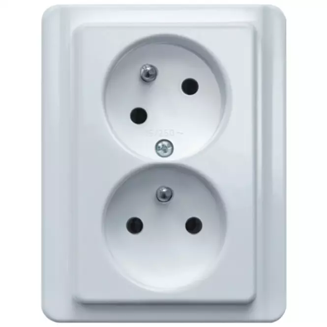 Dupla aljzat TESLA Z/U Cze. white 26021