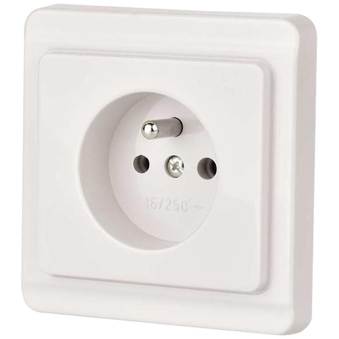 Egyetlen aljzat TESLA Z/U white 26011