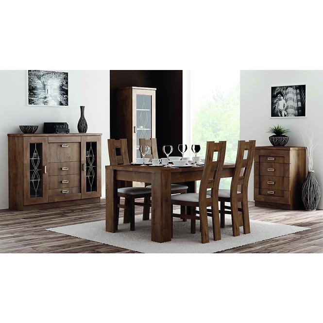 Kinyitható asztalok kis Tadeusz 120/160x80cmx80 tölgy lefkas,7