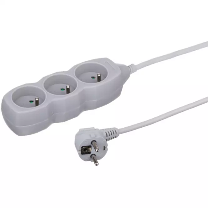 Hosszabbító kábel 3G 3x1 Z/U 5m 24250 szürke