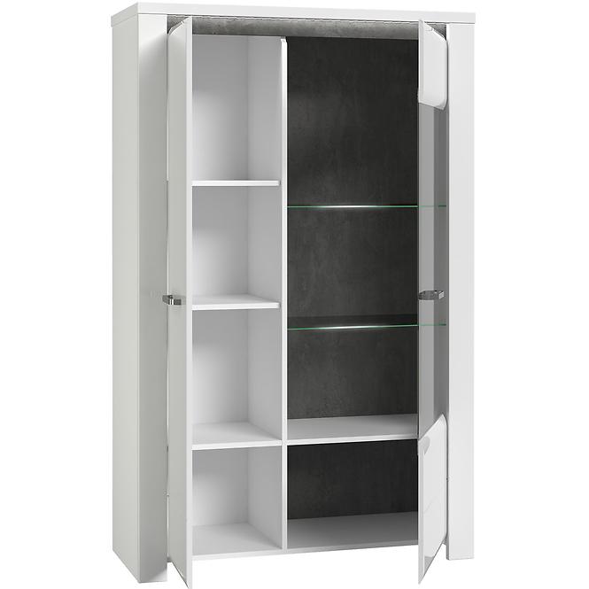 Vitrin B Brugia BUGV621lB szürke/fehér fény