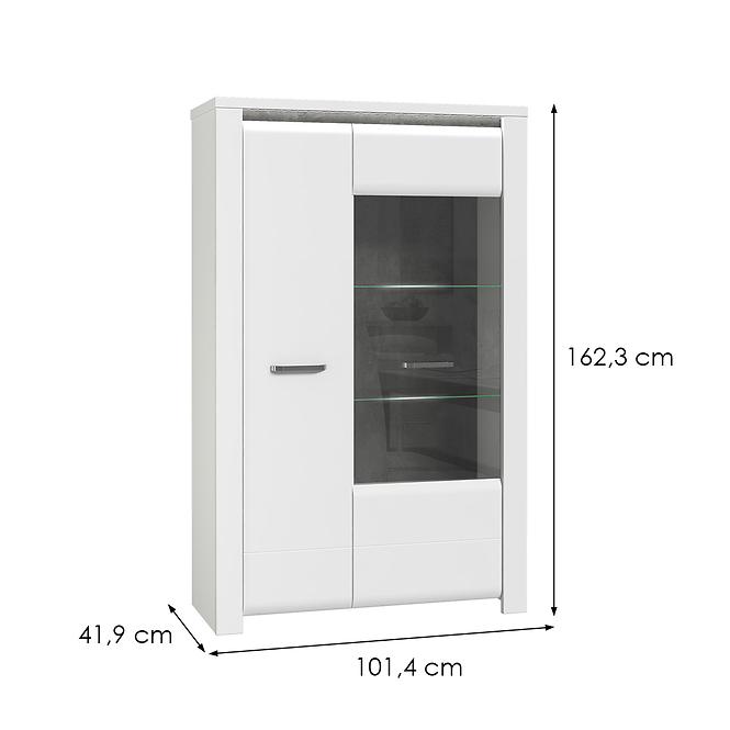 Vitrin B Brugia BUGV621lB szürke/fehér fény