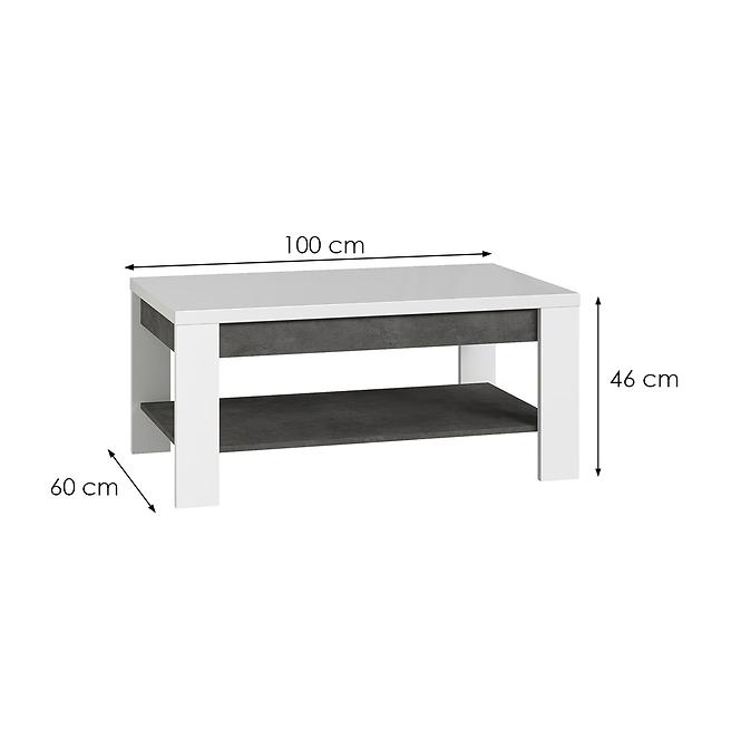 Dohányzóasztal Brugia BRCT501 szürke/fehér fény,2