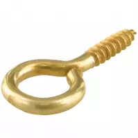 Csavarozható horog  szemmel  sárgaréz 10x06x2,0mm