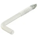 Csavarozható horog műanyaggal bevont fehér 50x3,8mm