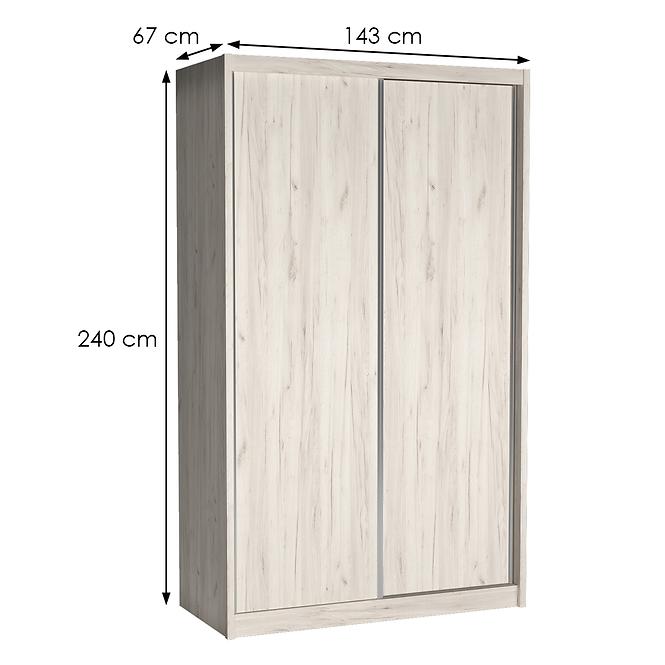 Szekrény Karol 143 kraft fehér,3