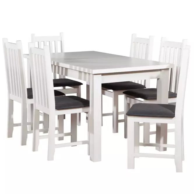 Étkezőasztal ST28 140x80L + 40 fehér
