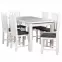 Étkezőasztal ST28 140x80L + 40 fehér,5