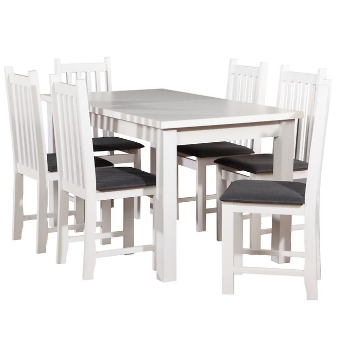 Étkezőasztal ST28 120x80L + 40 fehér