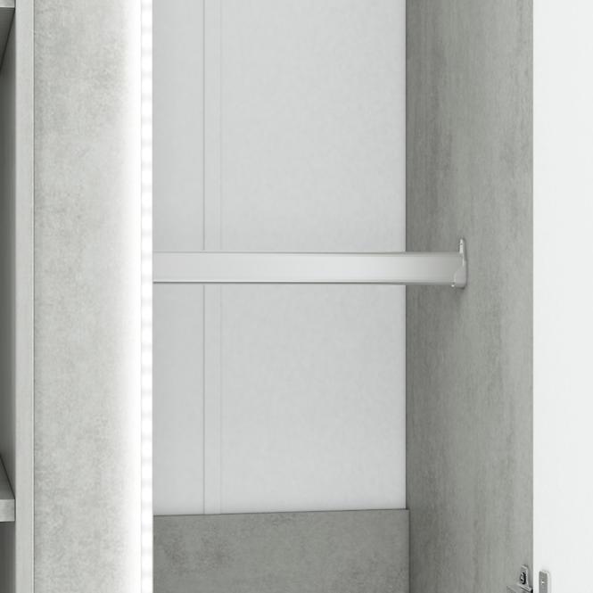 Szekrény Lumens 01 fehér fény/beton