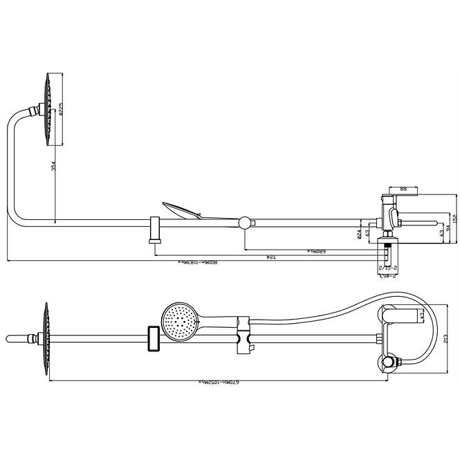 Zuhanykészlet Echo 3F