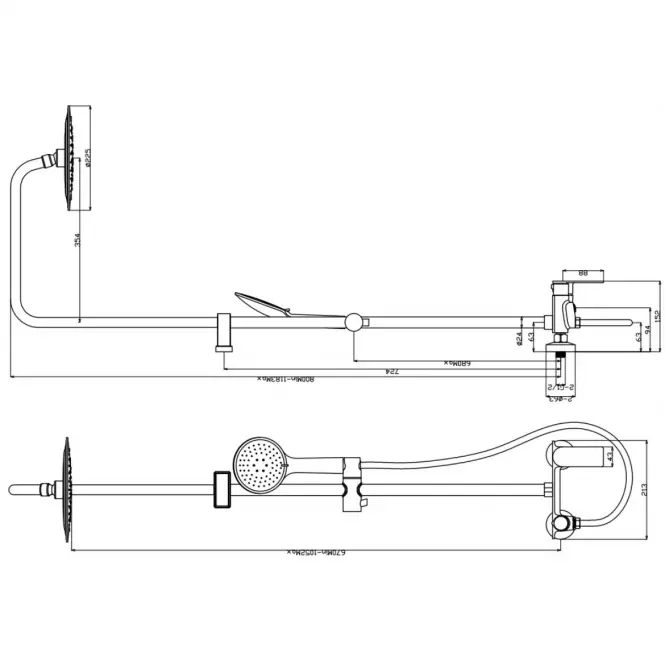 Zuhanykészlet Echo 3F,2