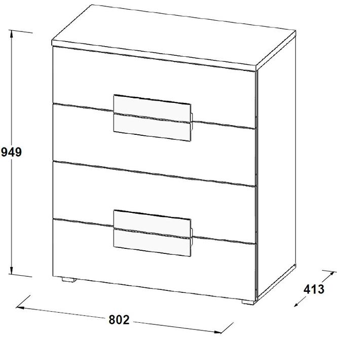 Komód Arkina LBLK34-C804,3