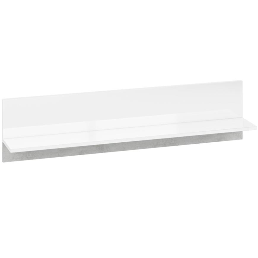 Falipolc LUMENS 11 fényes fehér/beton