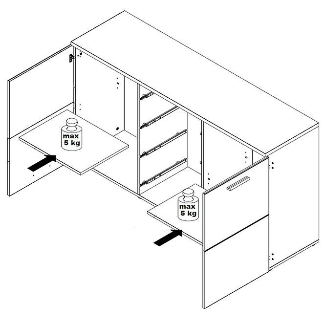 Komód Durango 149,5x80,8 DRGK231