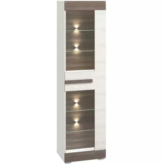 Vitrin Blanco 02 55 havasi fenyő/new grey
