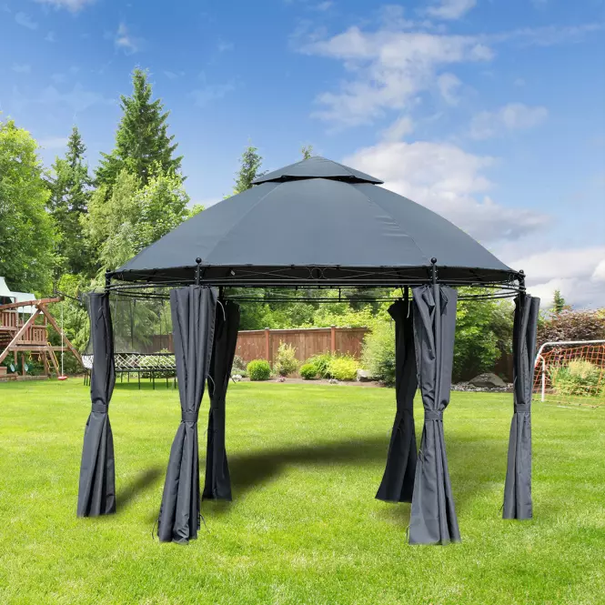 Kerti pavilon 3,5 m szürke