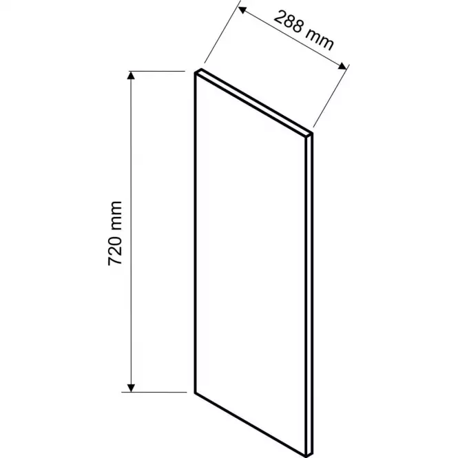 Dekorációs oldalsó elem konyhaszekrényhez 720x288mm