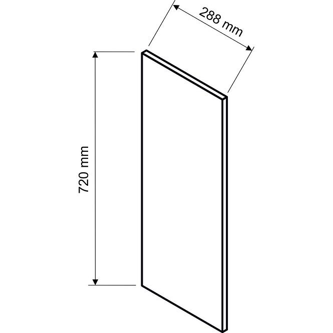 Dekorációs oldalsó elem konyhaszekrényhez 720x288mm,2