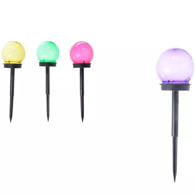 Napelemes lámpa 1LED BY-131583 golyó mix 10
