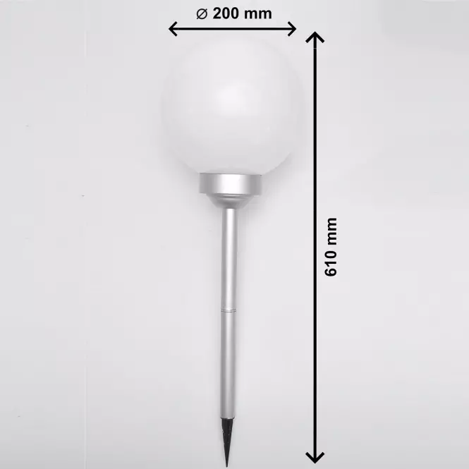 Napelemes lámpa 4LED BY-131580 golyó fehér 20