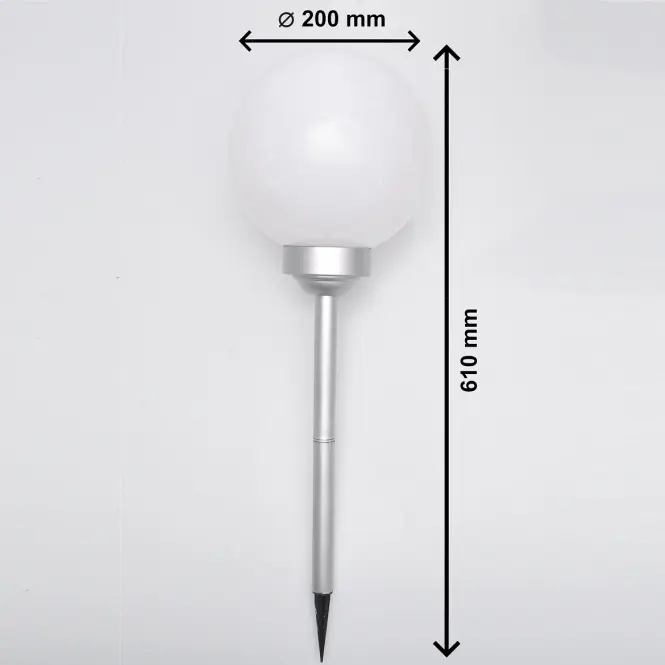 Napelemes lámpa 4LED BY-131580 golyó fehér 20,3