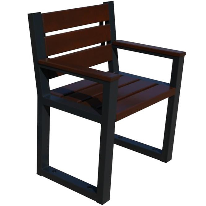 Fa szék modern kartámaszokkal palisander