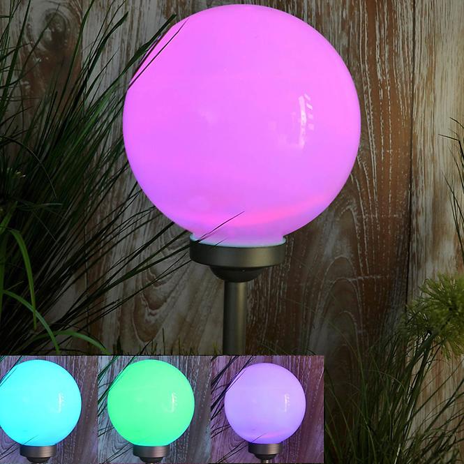 Lámpa szolár 4LED By-131582 Kula Biała 30 Rgb