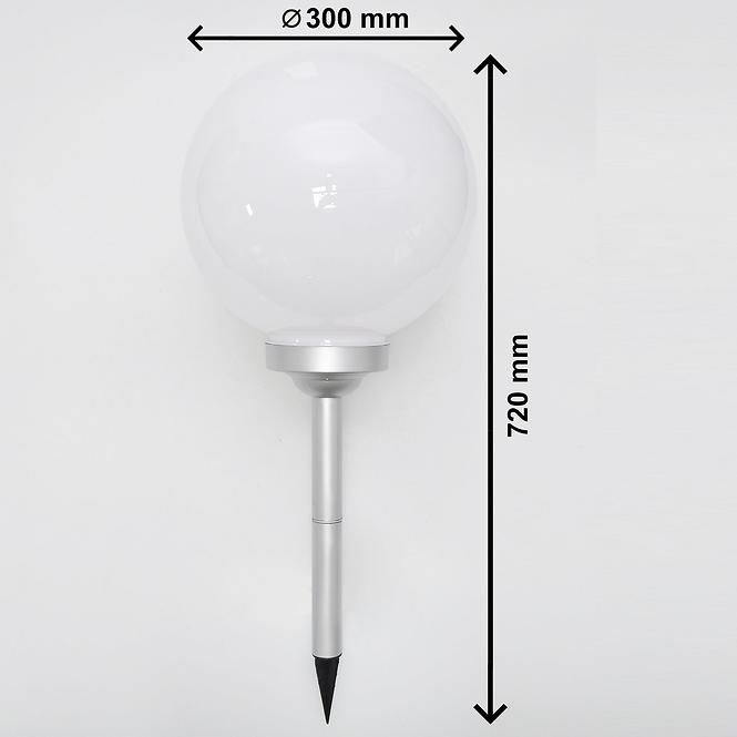 Lámpa szolár 4LED By-131582 Kula Biała 30 Rgb