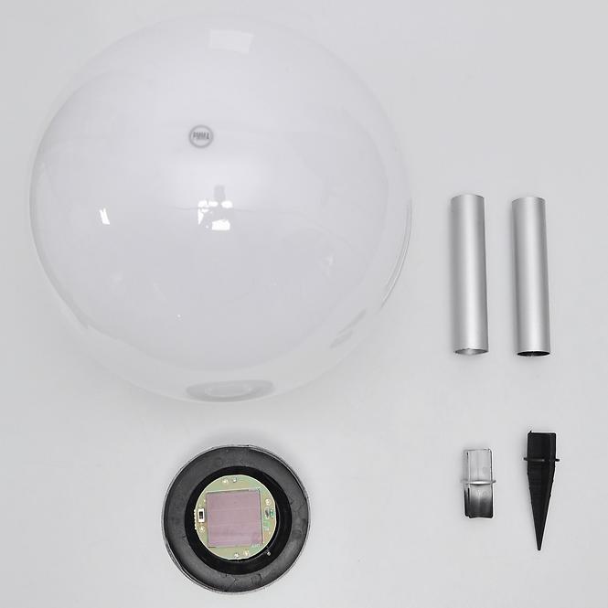 Lámpa szolár 4LED By-131582 Kula Biała 30 Rgb