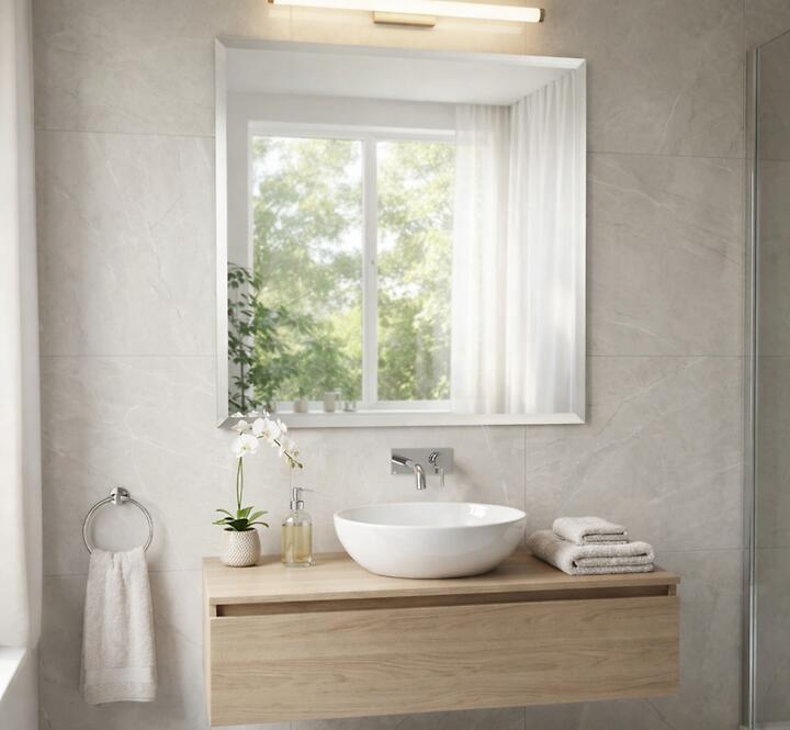 Tükör 80x80 ferdevágással