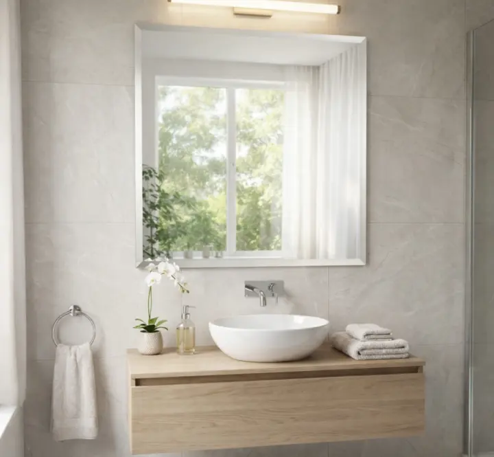 Tükör 80x80 ferdevágással
