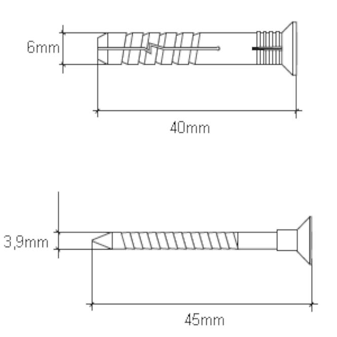 Wkręt-met Táguló tipli a gyors telepítéshez 6x40 mm L20