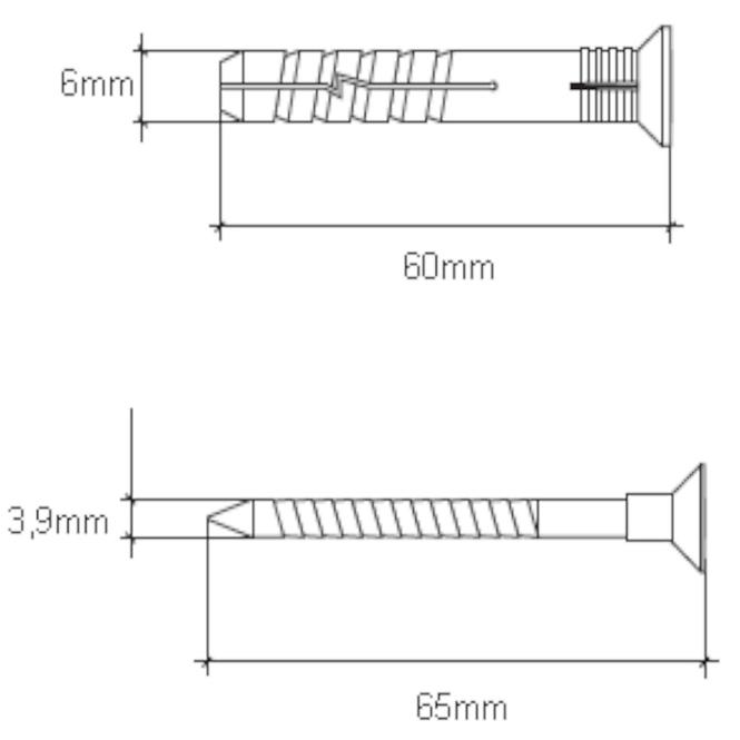 Wkręt-met Táguló tipli a gyors telepítéshez 6x60 mm L10