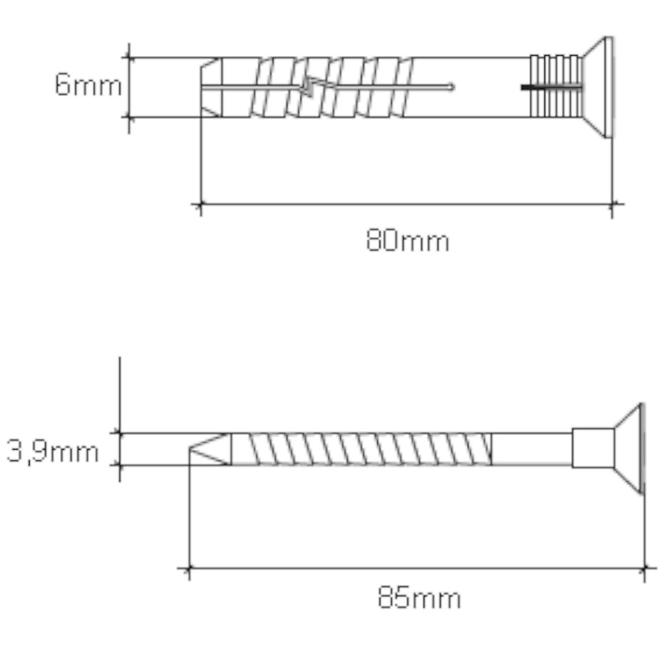 Wkręt-met Táguló tipli a gyors telepítéshez 6x80 mm L100