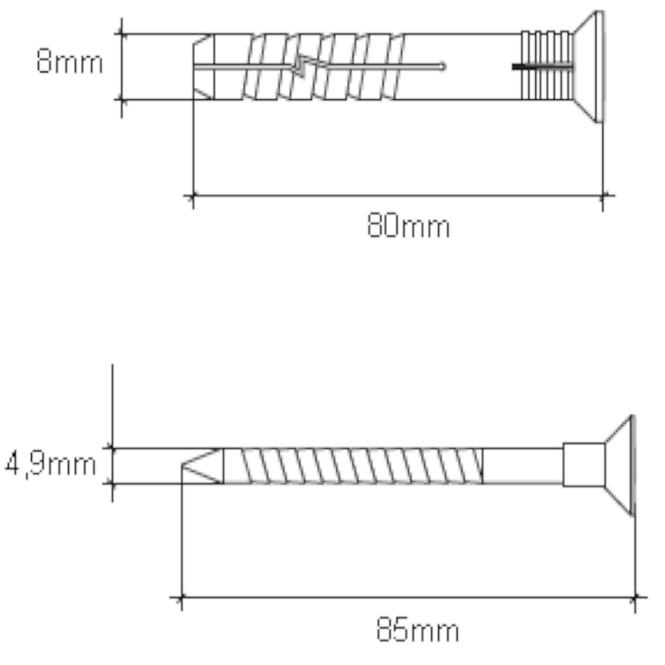 Wkręt-met Táguló tipli a gyors telepítéshez 8x80 mm L100