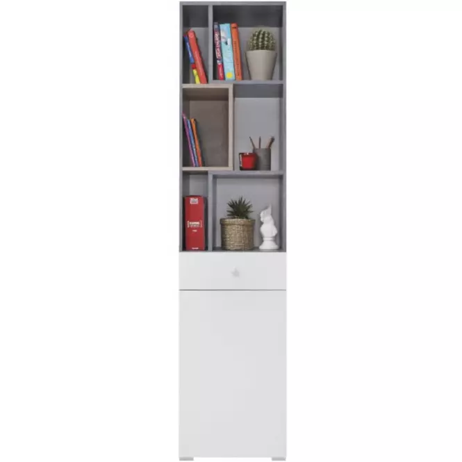 Regál Sigma beton/fehér/tölgy 45 SI8