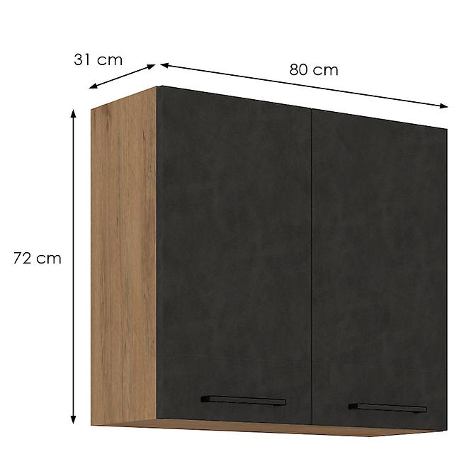 Konyhaszekrény Vigo grafit 80G-2F