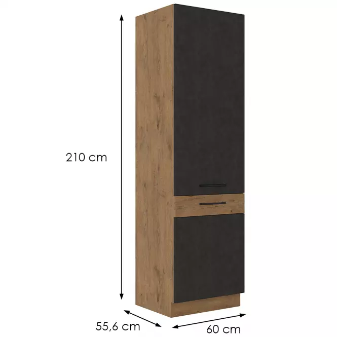 Konyhaszekrény Vigo grafit mat 60LO-210 2F