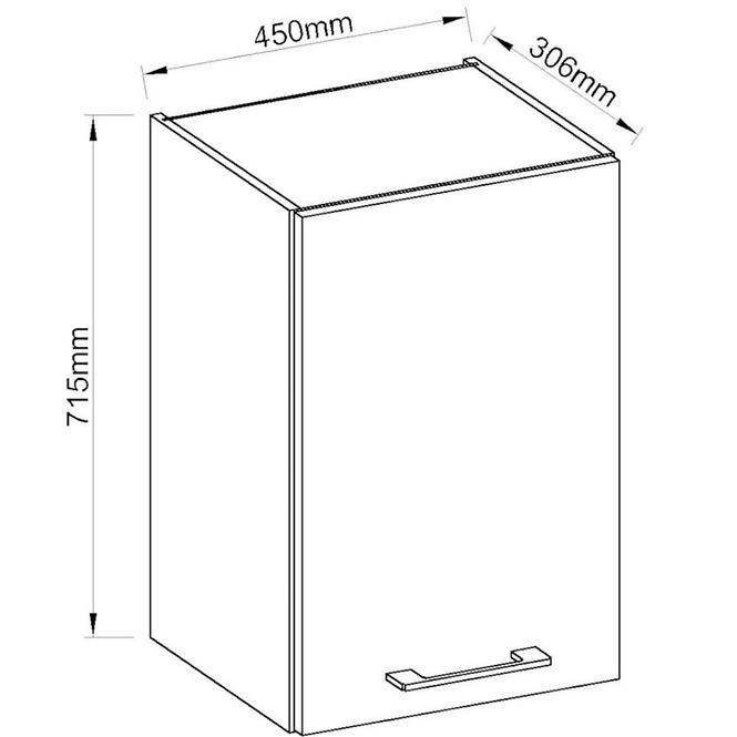 Konyhaszekrény Vigo fehér HG 45G-72 1F