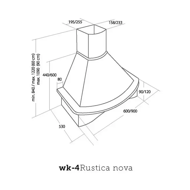 Páraelszívó rustica nova 60 WK-4,6