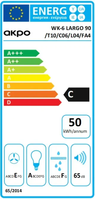 Páraelszívó Largo WK-6 rozsdamentes acél 90,8