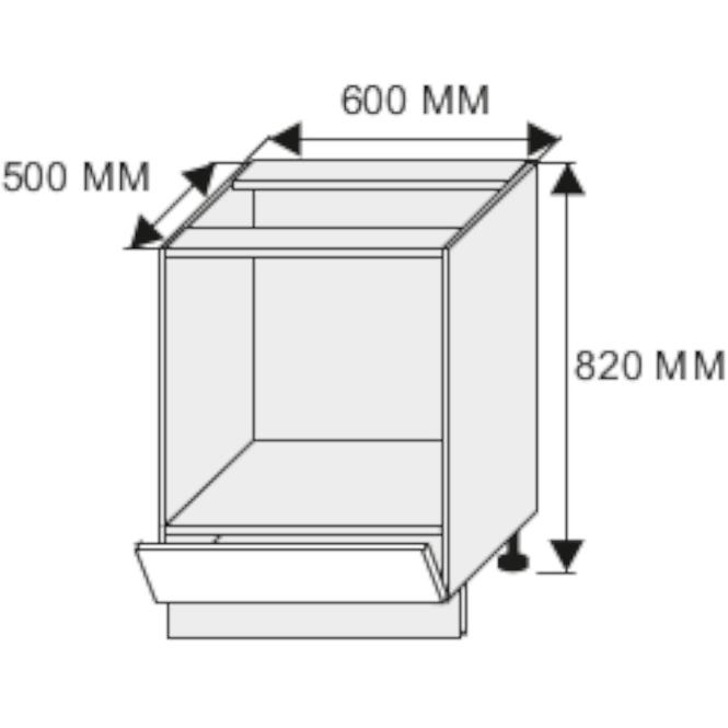 Konyhaszekrény Emporium d11k/60 grey stone/kor.fehér,2