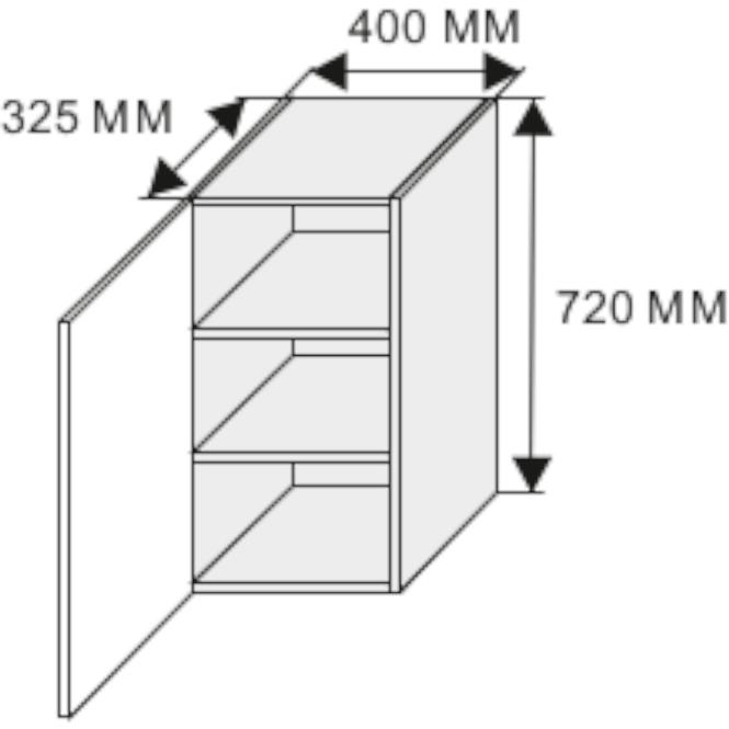 Konyhaszekrény Emporium w2/40 white/kor.fehér