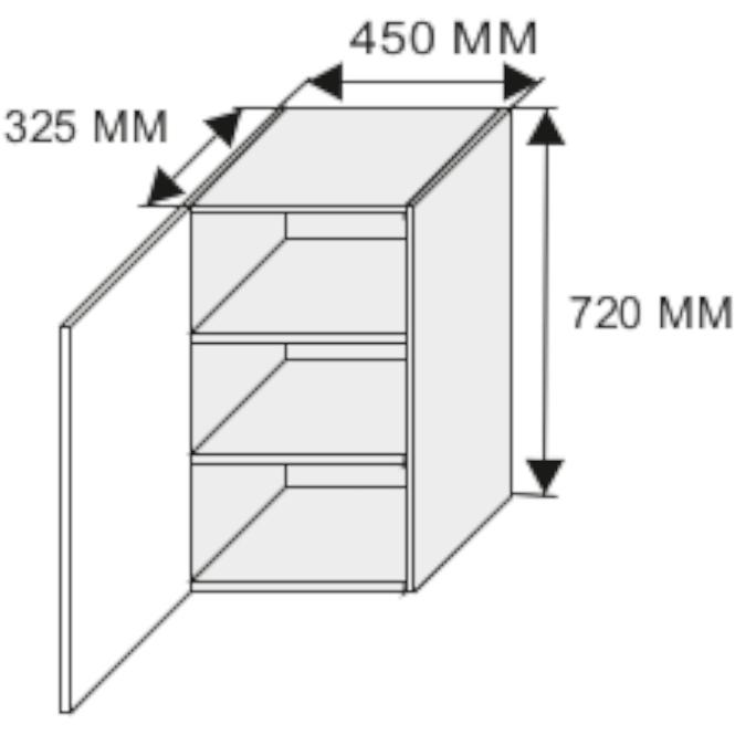 Konyhaszekrény Emporium w2/45 white/kor.fehér,2