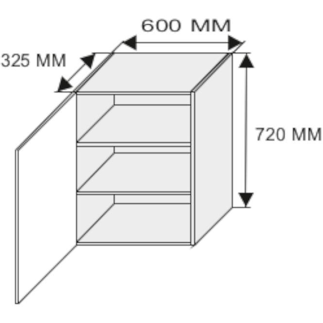 Konyhaszekrény Emporium w2/60 white/kor.fehér